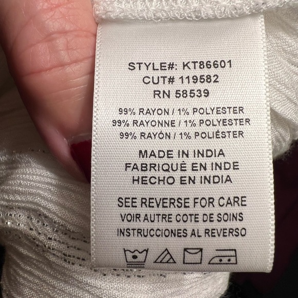 KUT From The Kloth white and silver off shoulder blouse size Large - Picture 9 of 9